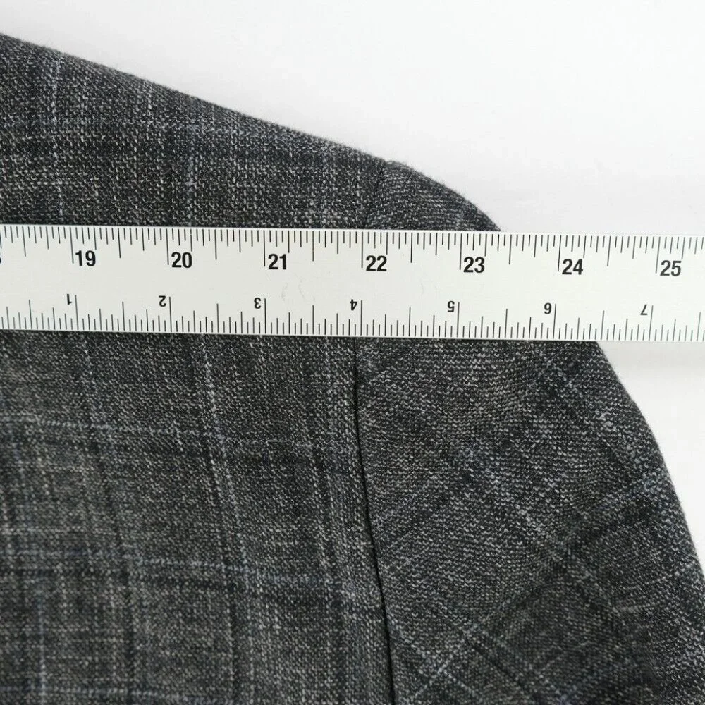 Modern Hickey Freeman Custom Sport Coat Men 53R Knit Wool USA Suit Jacket Gray - Picture 6 of 12